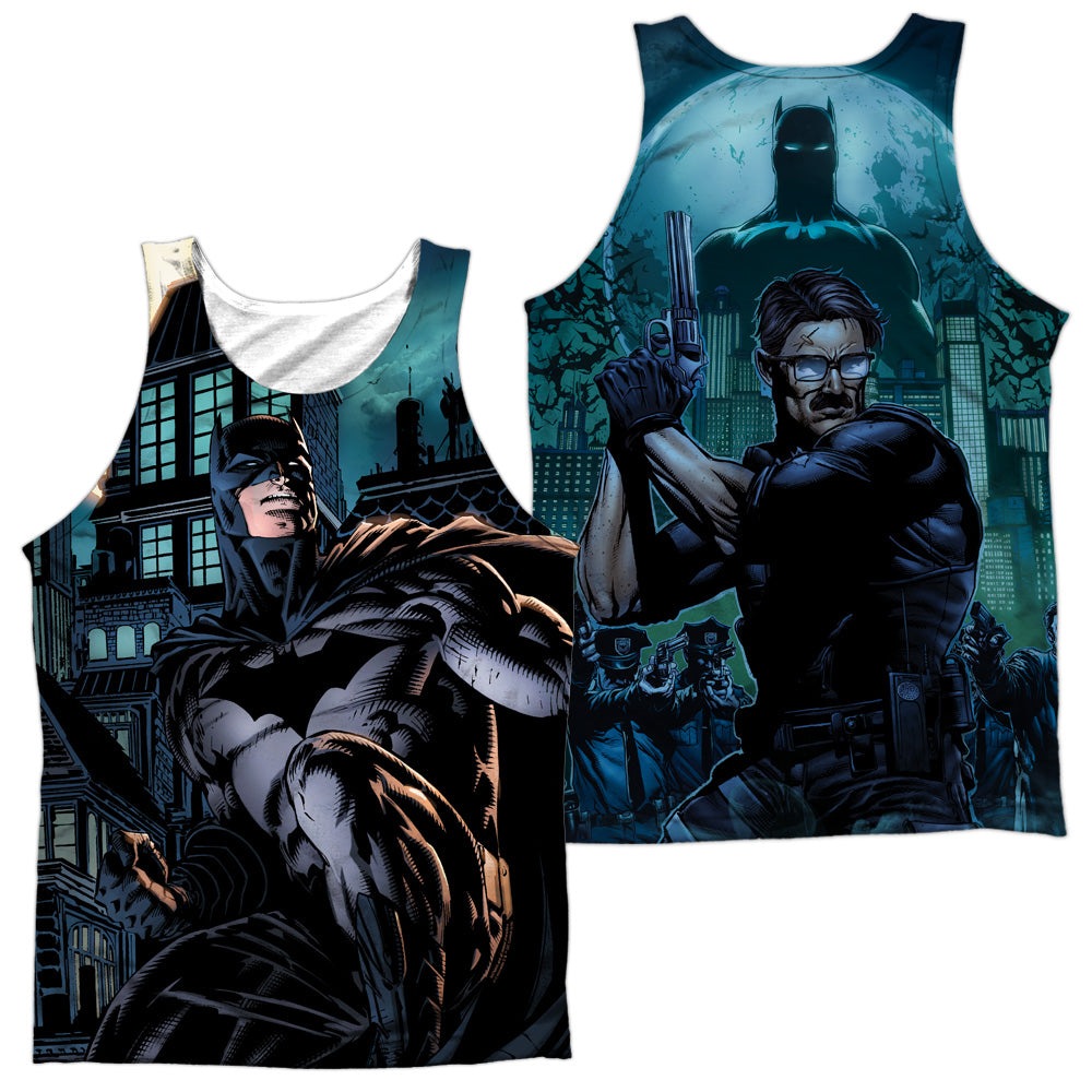 Batman - Coming For You (Front/back Print) - Adult 100% Poly Tank Top - White