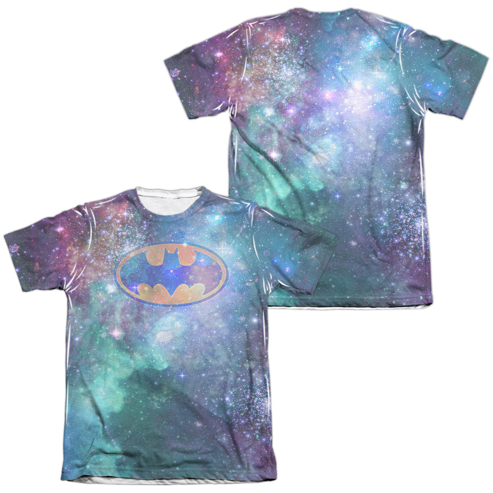 Batman - Galaxy Symbol (Front/back Print) - Adult Poly/cotton Short Sleeve Tee - White T-shirt