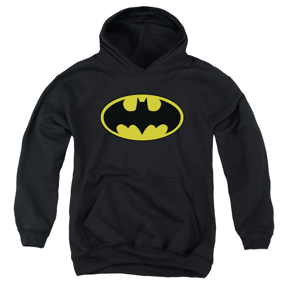 Batman - Classic Logo - Youth Pull-over Hoodie - Black
