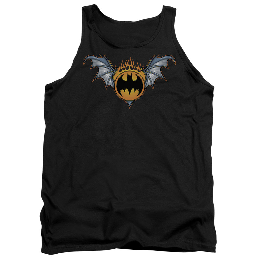 Batman - Bat Wings Logo - Adult Tank - Black