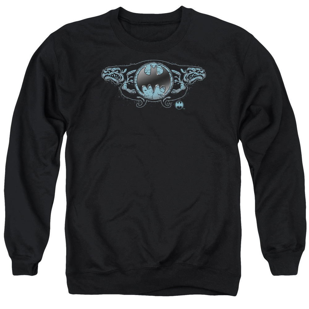 Batman - Two Gargoyles Logo - Adult Crewneck Sweatshirt - Black