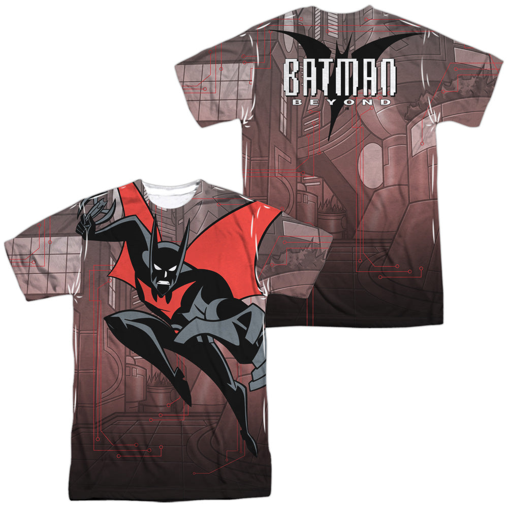 Batman Beyond - Bat Tech (Front/back Print) - Short Sleeve Adult Poly Crew - White T-shirt