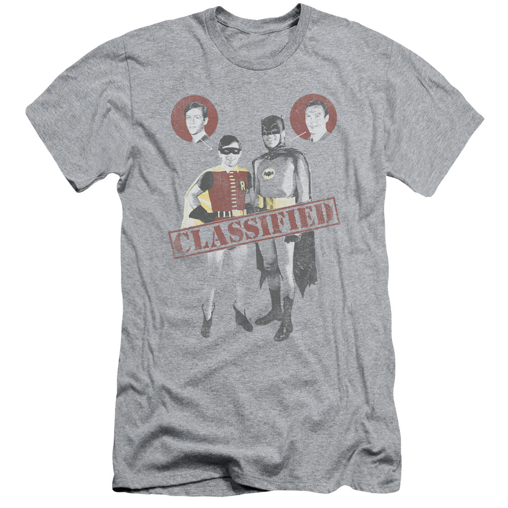 Batman Classic Tv - Classified - Short Sleeve Adult 30/1 - Athletic Heather T-shirt