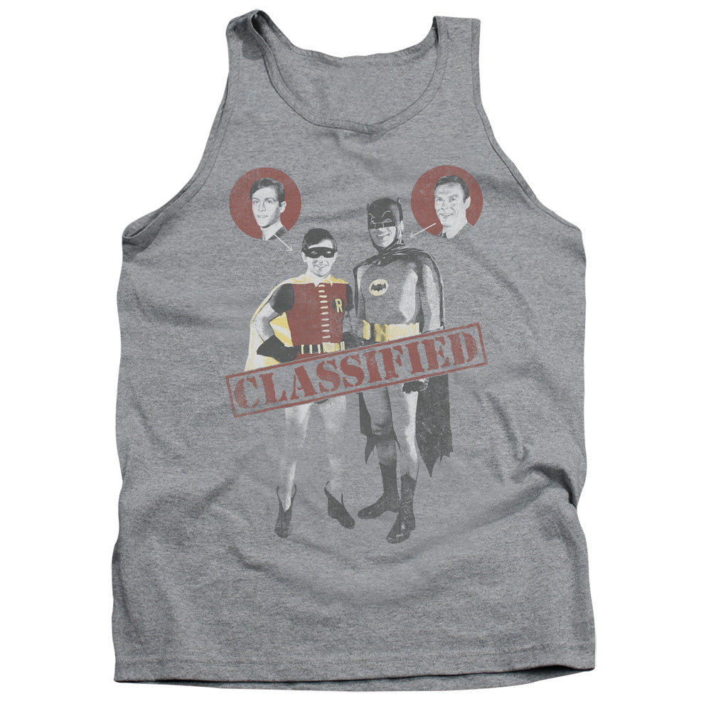 Batman Classic Tv - Classified - Adult Tank - Athletic Heather