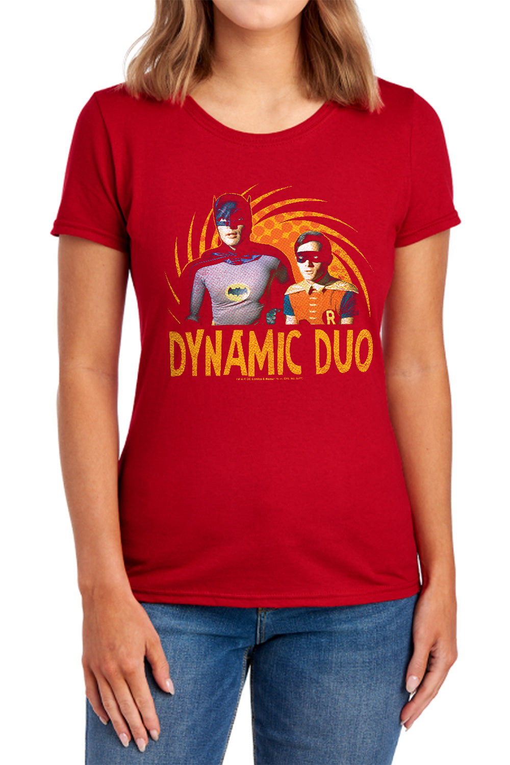 Batman Classic Tv - Dynamic - Short Sleeve Womens Tee - Navy T-shirt