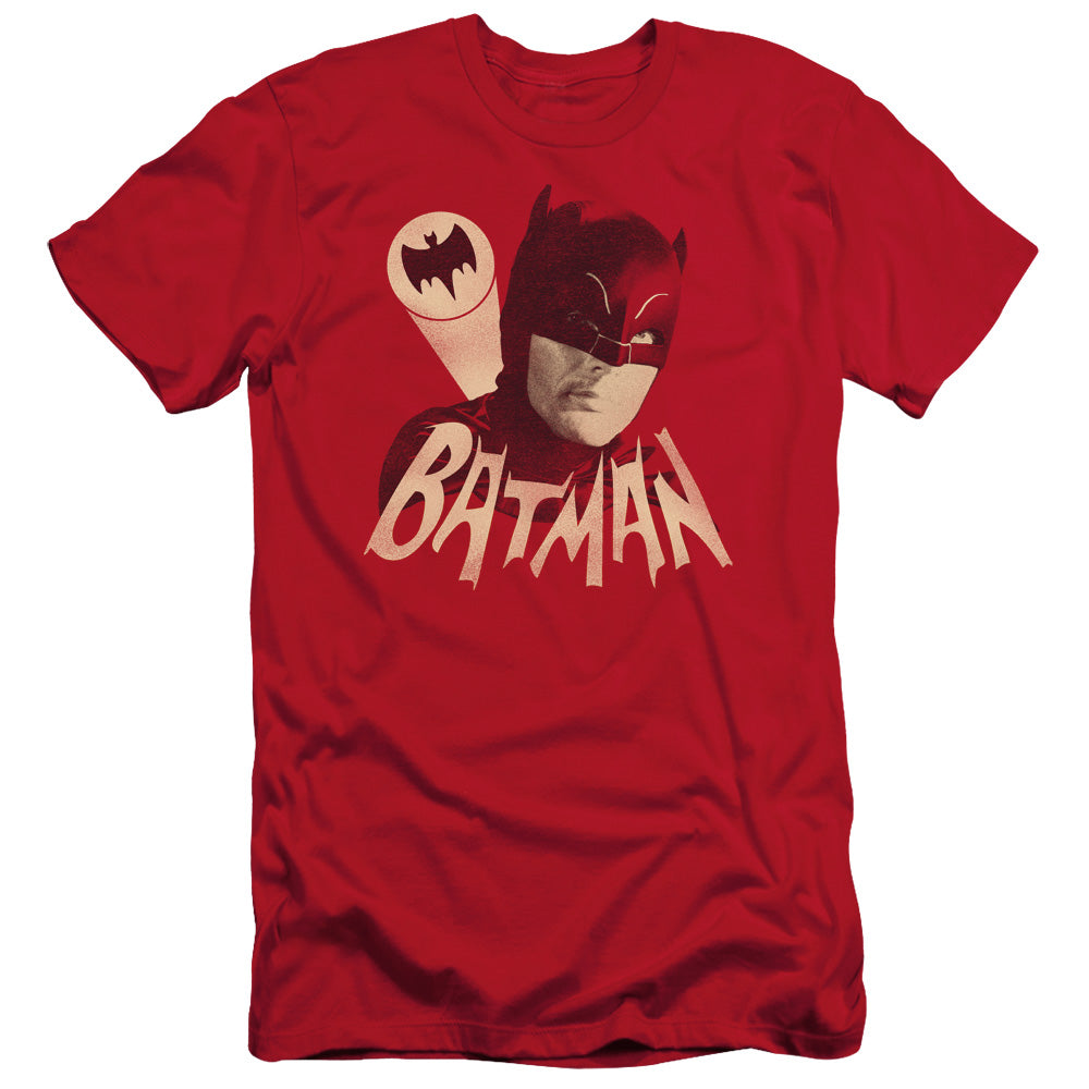 Batman Classic Tv - Bat Signal - Short Sleeve Adult 30/1 - Red T-shirt