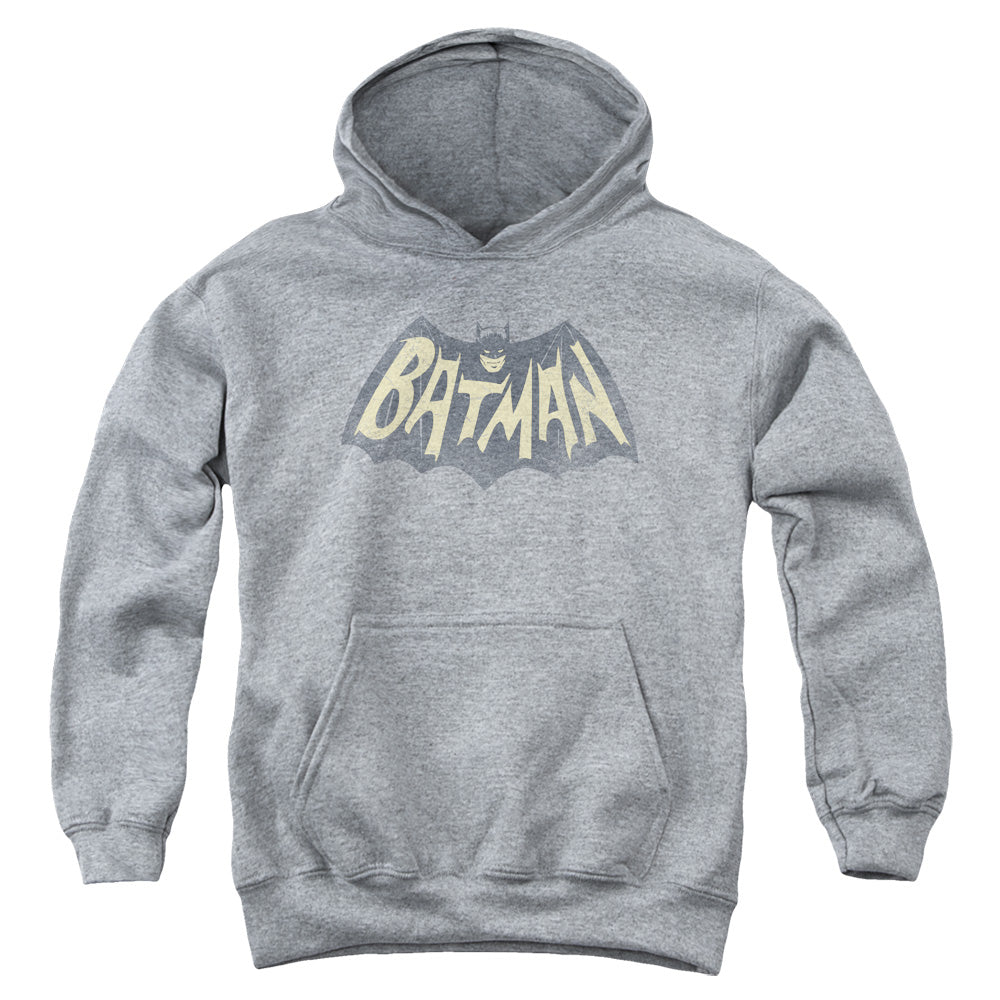 Batman Classic Tv - Show Logo - Youth Pull-over Hoodie - Heather