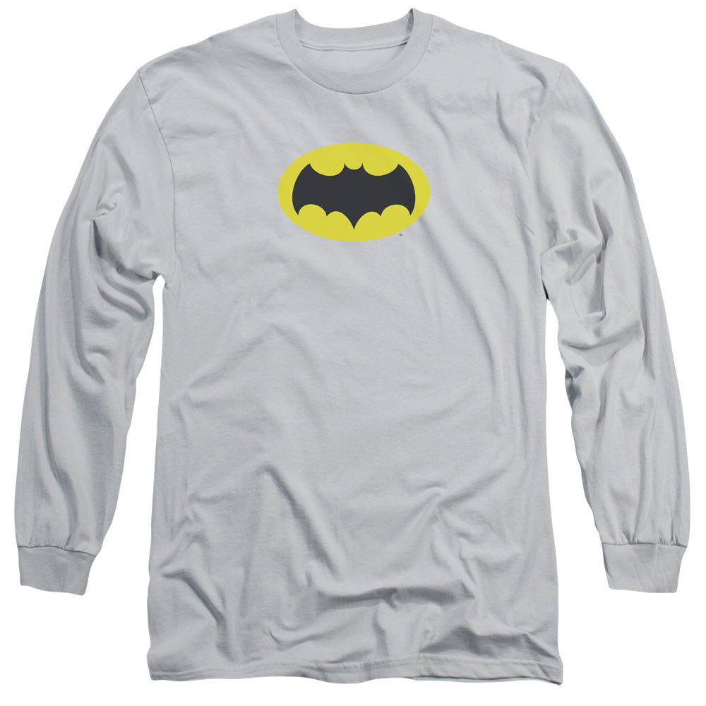 Batman Classic Tv - Chest Logo - Long Sleeve Adult 18/1 - Silver T-shirt
