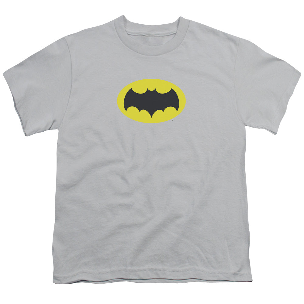 Batman Classic Tv - Chest Logo - Short Sleeve Youth 18/1 - Silver T-shirt