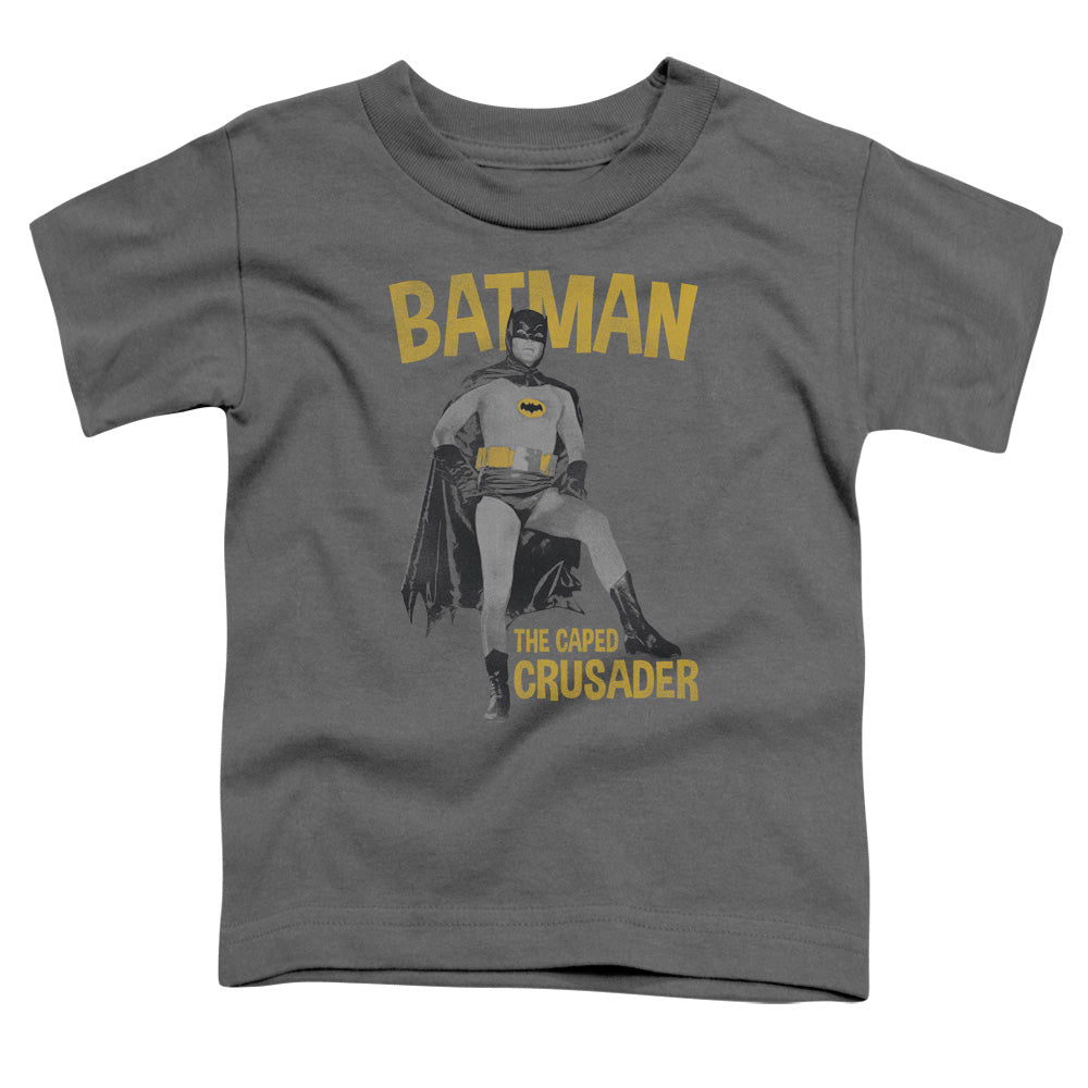 Batman Classic Tv - Caped Crusader - Short Sleeve Toddler Tee - Charcoal T-shirt