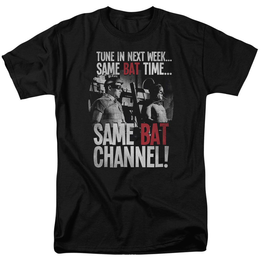 Batman Classic Tv - Bat Channel - Short Sleeve Adult 18/1 - Black T-shirt