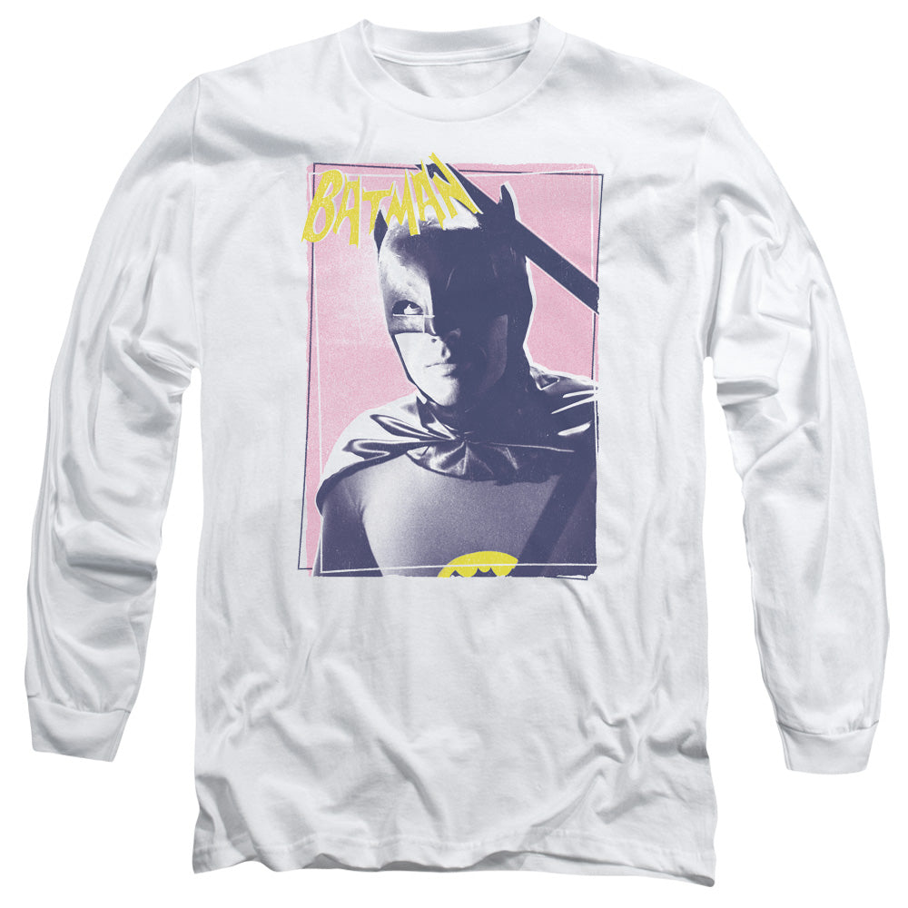 Batman Classic Tv - Wayne 80s - Long Sleeve Adult 18/1 - White T-shirt