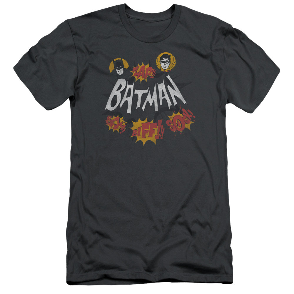 Batman Classic Tv - Sound Effects - Short Sleeve Adult 30/1 - Charcoal T-shirt