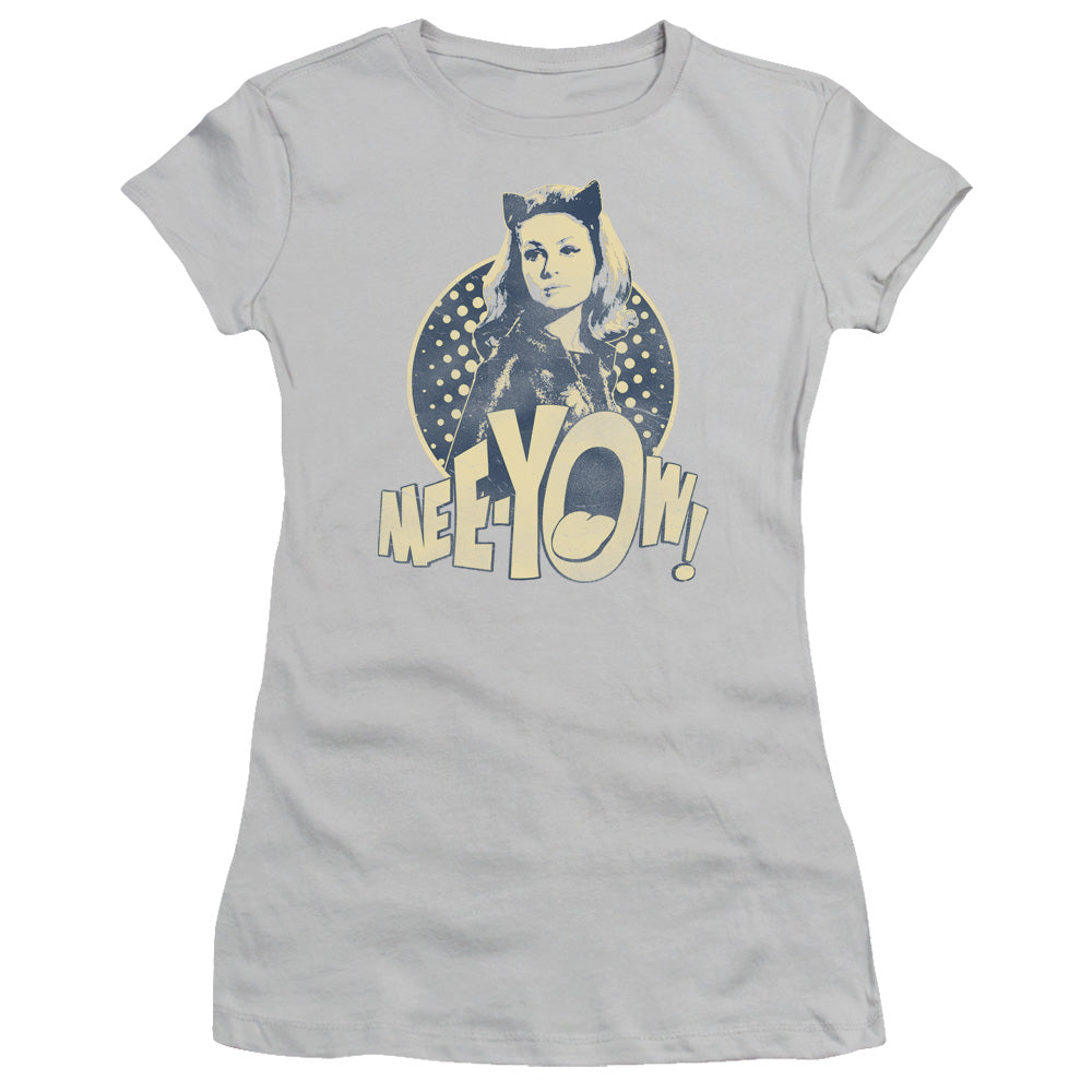 Batman Classic Tv - Meeyow! - Short Sleeve Junior Sheer - Silver T-shirt