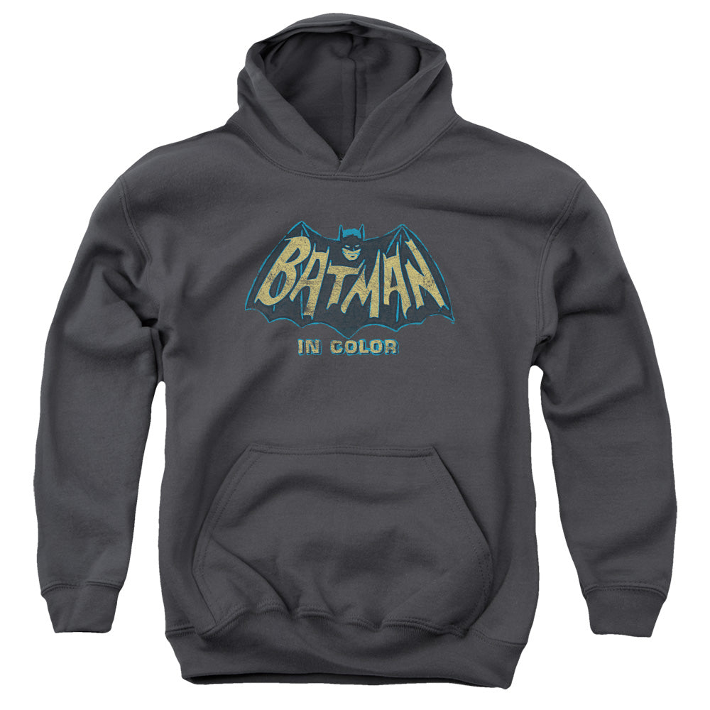 Batman Classic TV In Color-youth Pull-over Hoodie - Charcoal