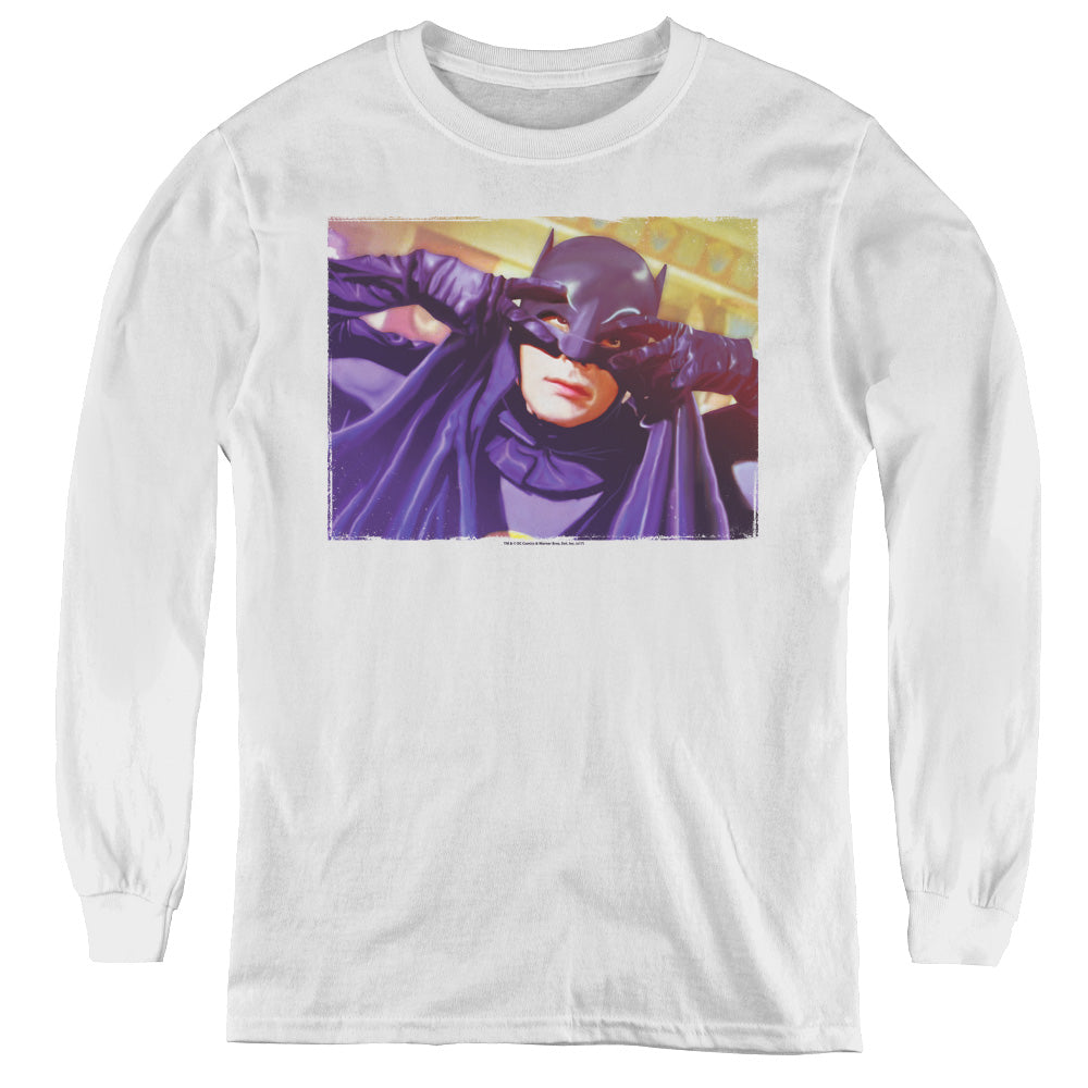 Batman Classic Tv - Smooth Groove - Youth Long Sleeve Tee - White