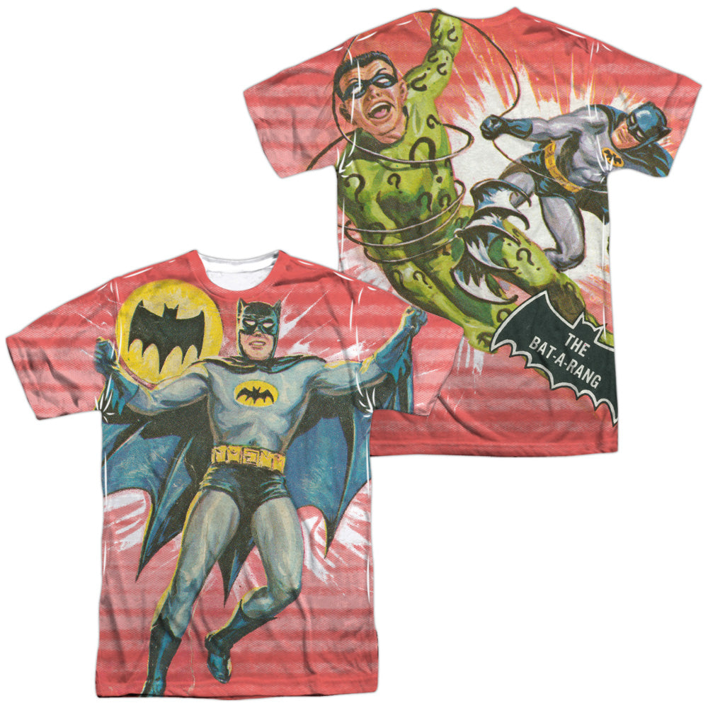 Batman Classic Tv - Wrong Question (Front/back Print) - Short Sleeve Adult Poly Crew - White T-shirt