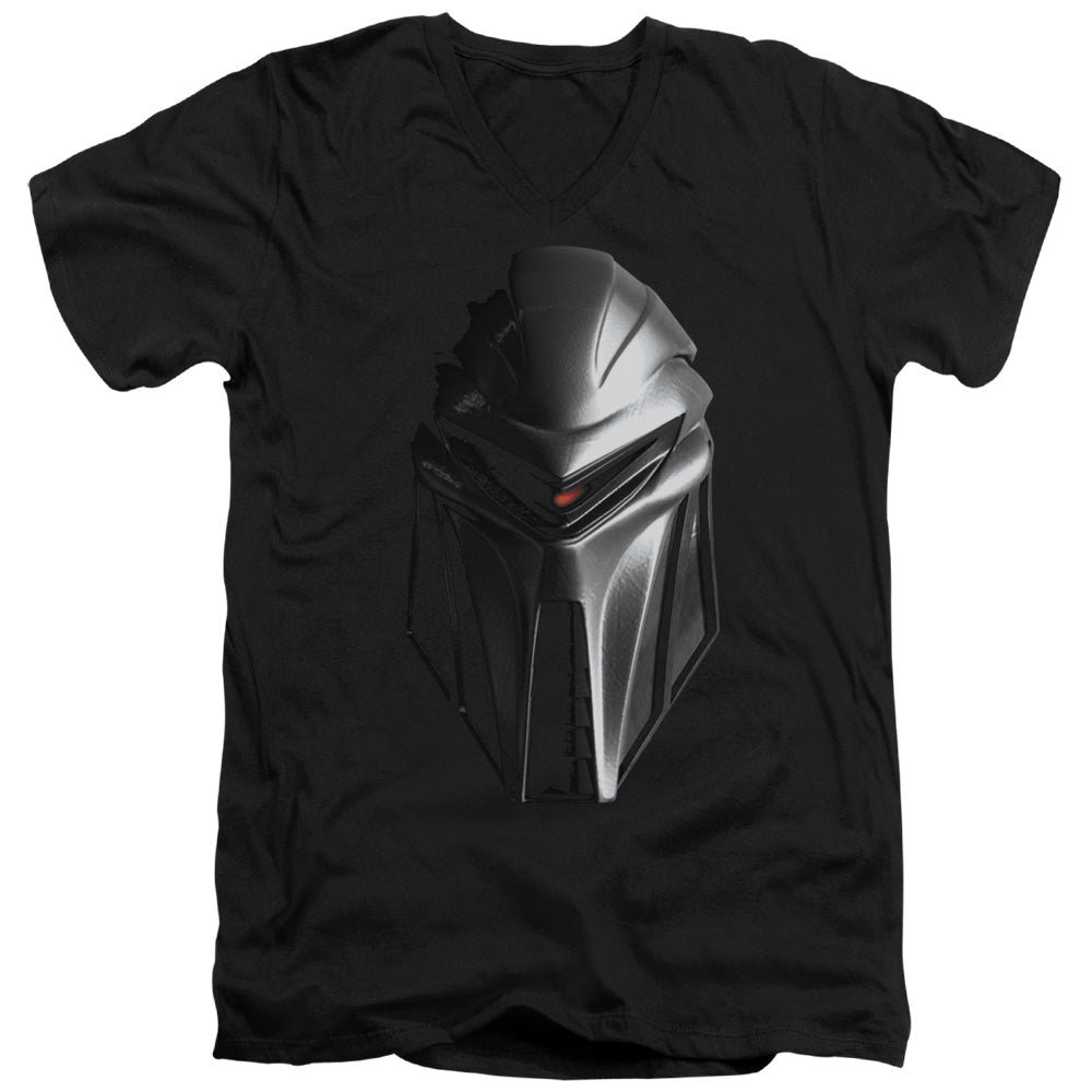 Bsg - Cylon Head - Short Sleeve Adult V-neck - Black T-shirt