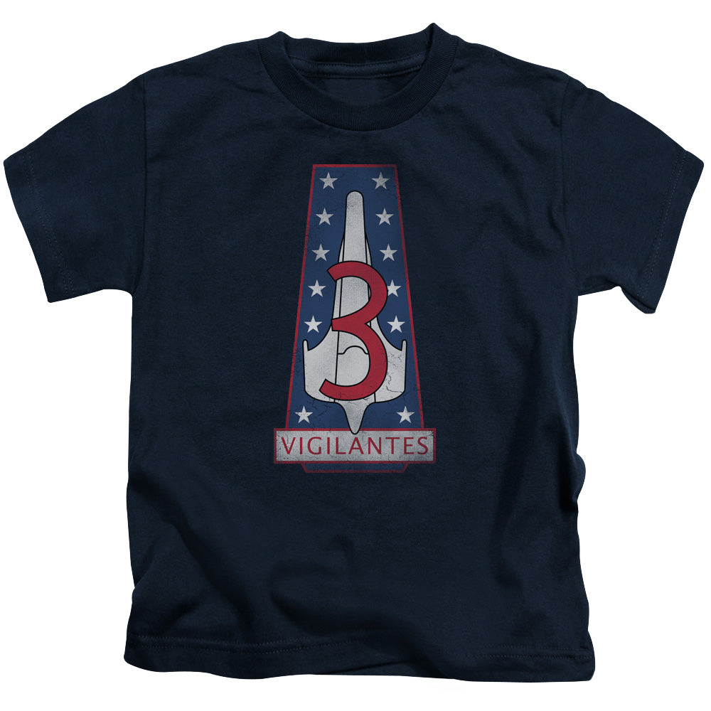 BSG VIGILANTES BADGE - S/S JUVENILE 18/1 - NAVY - T-Shirt