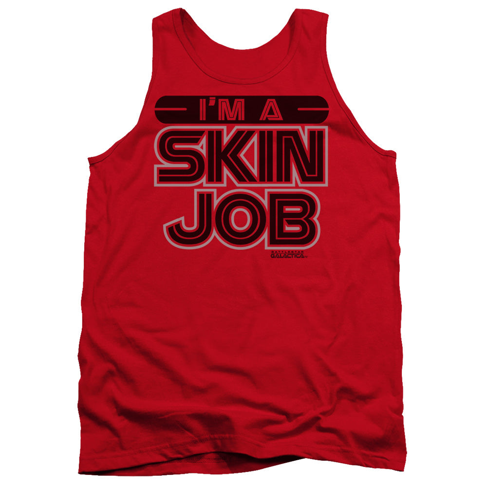 Bsg - Im A Skin Job - Adult Tank - Red