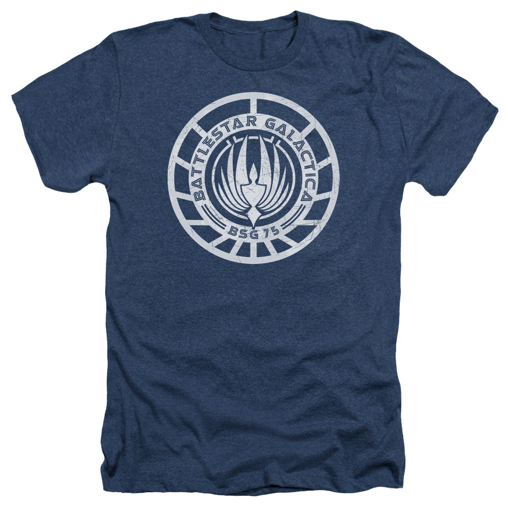Bsg - Scratched Bsg Logo - Adult Heather - Navy