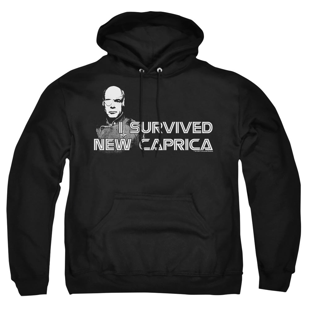 Bsg - I Survived New Caprica - Adult Pull-over Hoodie - Black