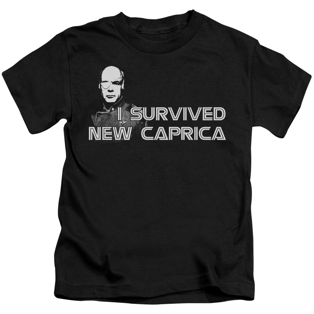 BSG I SURVIVED NEW CAPRICA - S/S JUVENILE 18/1 - BLACK - T-Shirt