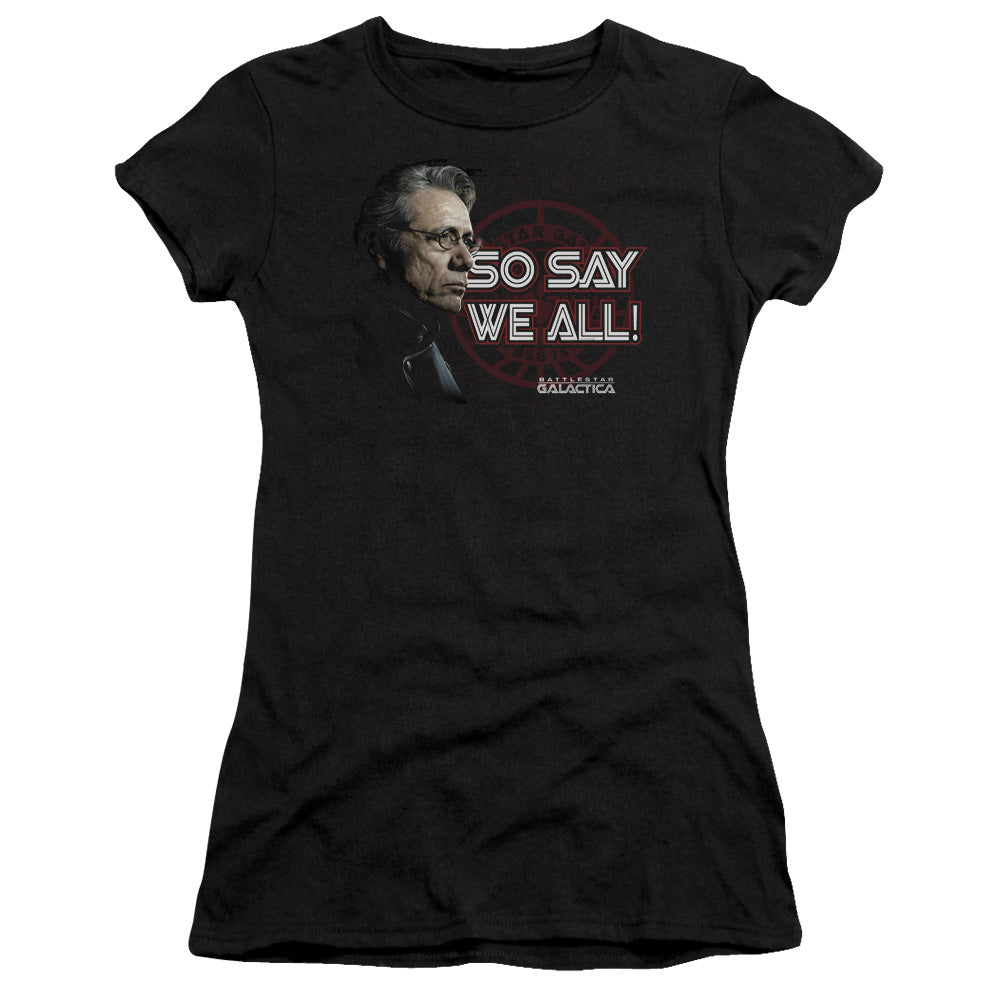 Bsg - So Say We All - Short Sleeve Junior Sheer - Black T-shirt
