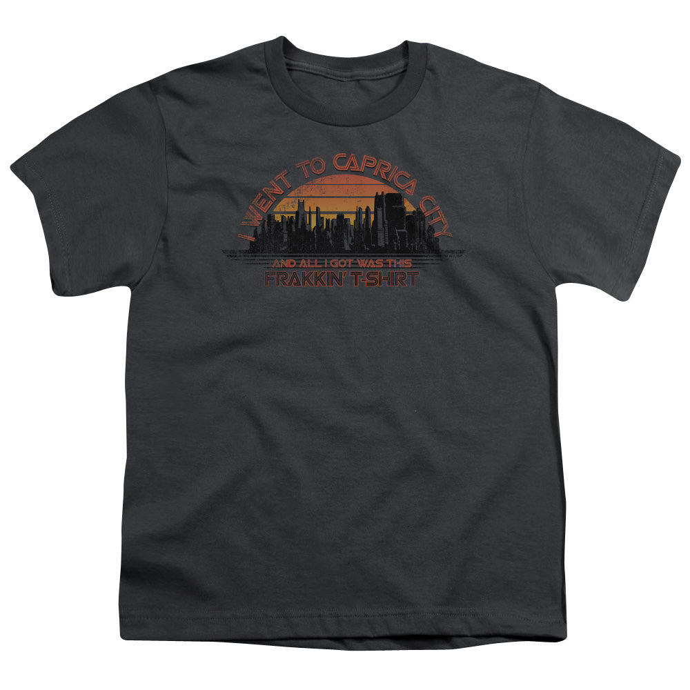 Bsg - Caprica City - Short Sleeve Youth 18/1 - Charcoal T-shirt