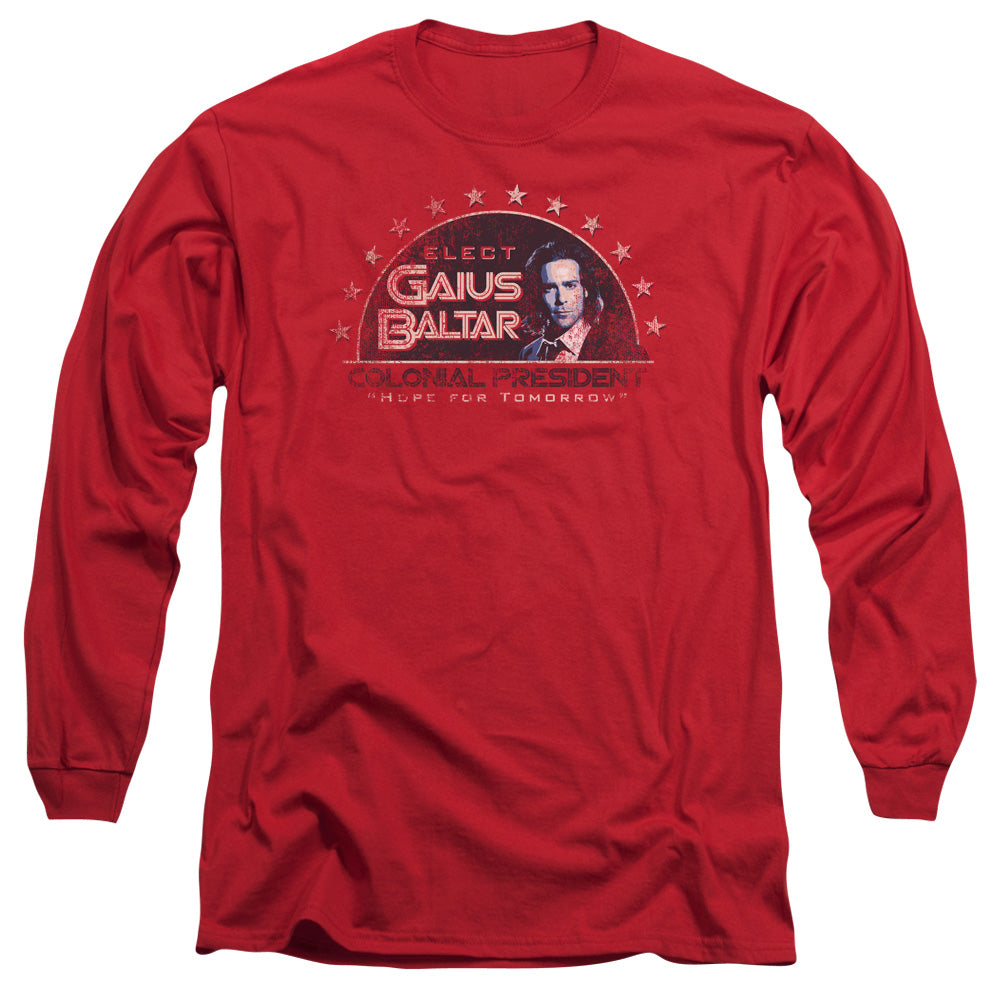 Bsg - Elect Gaius - Long Sleeve Adult 18/1 - Red T-shirt