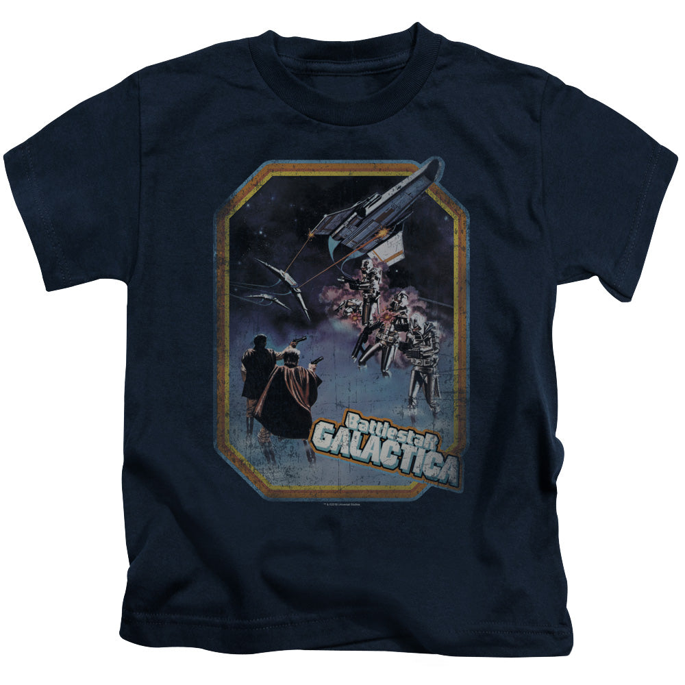 BSG POSTER IRON ON - S/S JUVENILE 18/1 - NAVY - T-Shirt