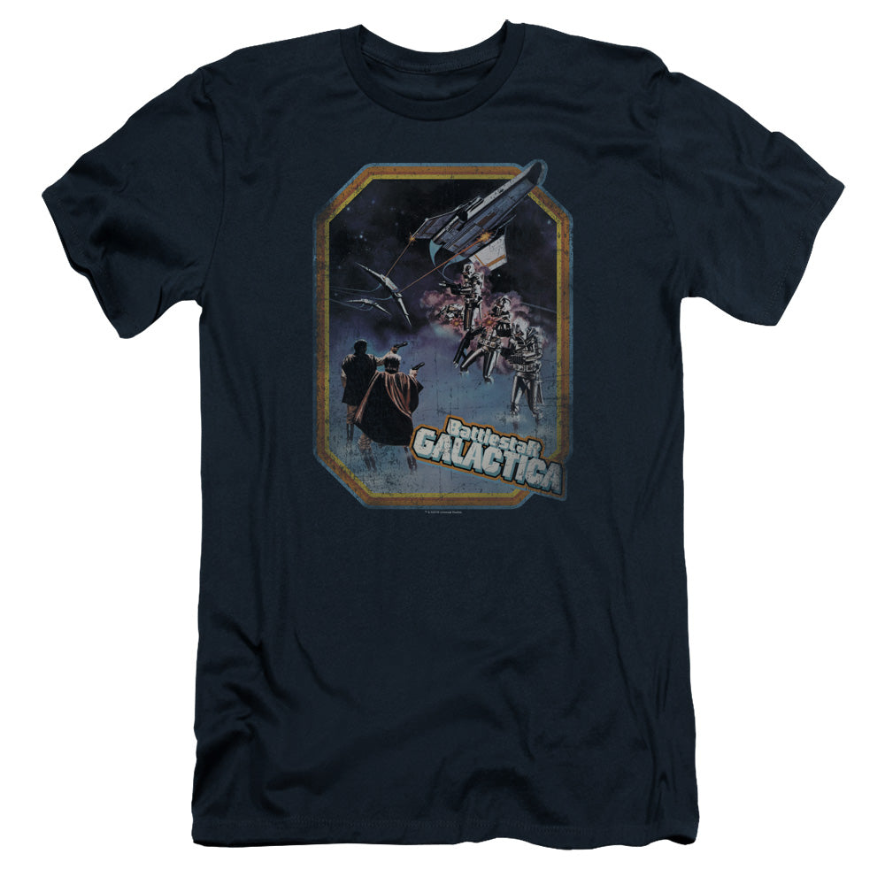 Bsg - Poster Iron On-hbo Short Sleeve Adult 30/1 - Navy T-shirt