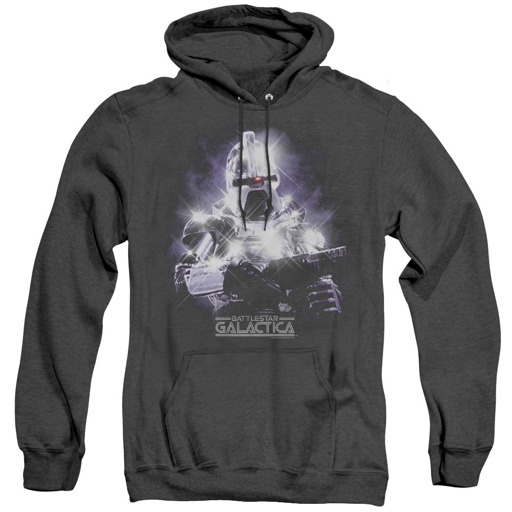 Bsg - 35th Anniversary Cylon - Adult Heather Hoodie - Black