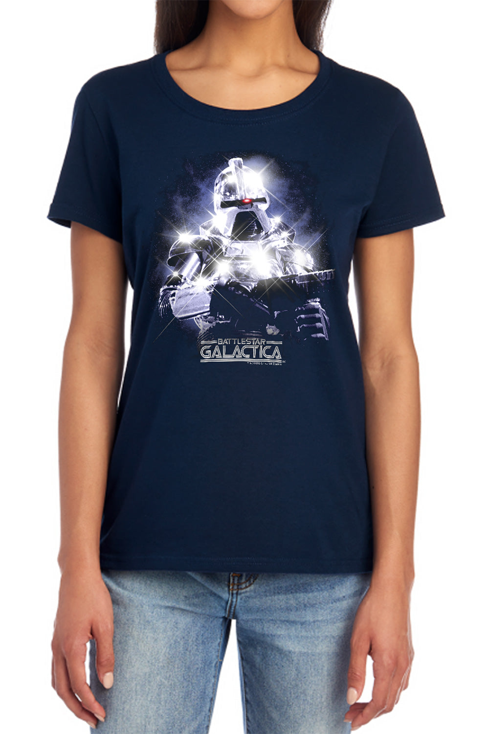 Bsg - 35th Anniversary Cylon - Short Sleeve Womens Tee - Black T-shirt