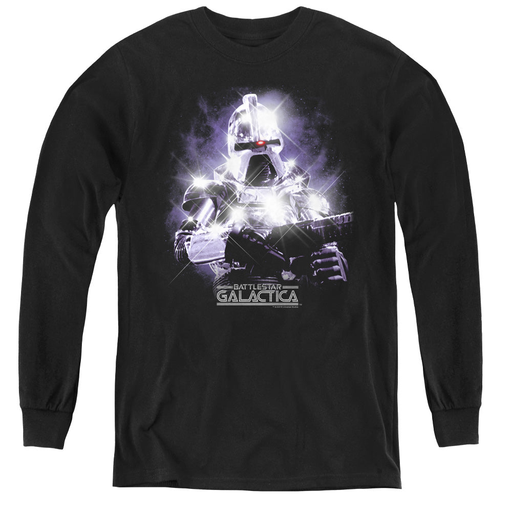 Bsg - 35th Anniversary Cylon - Youth Long Sleeve Tee - Black