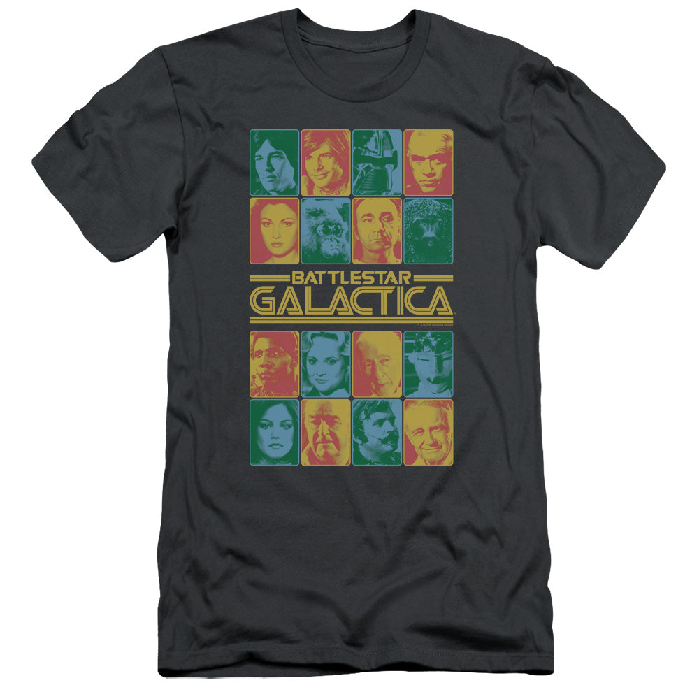 Bsg - 35th Anniversary Cast-hbo Short Sleeve Adult 30/1 - Charcoal T-shirt