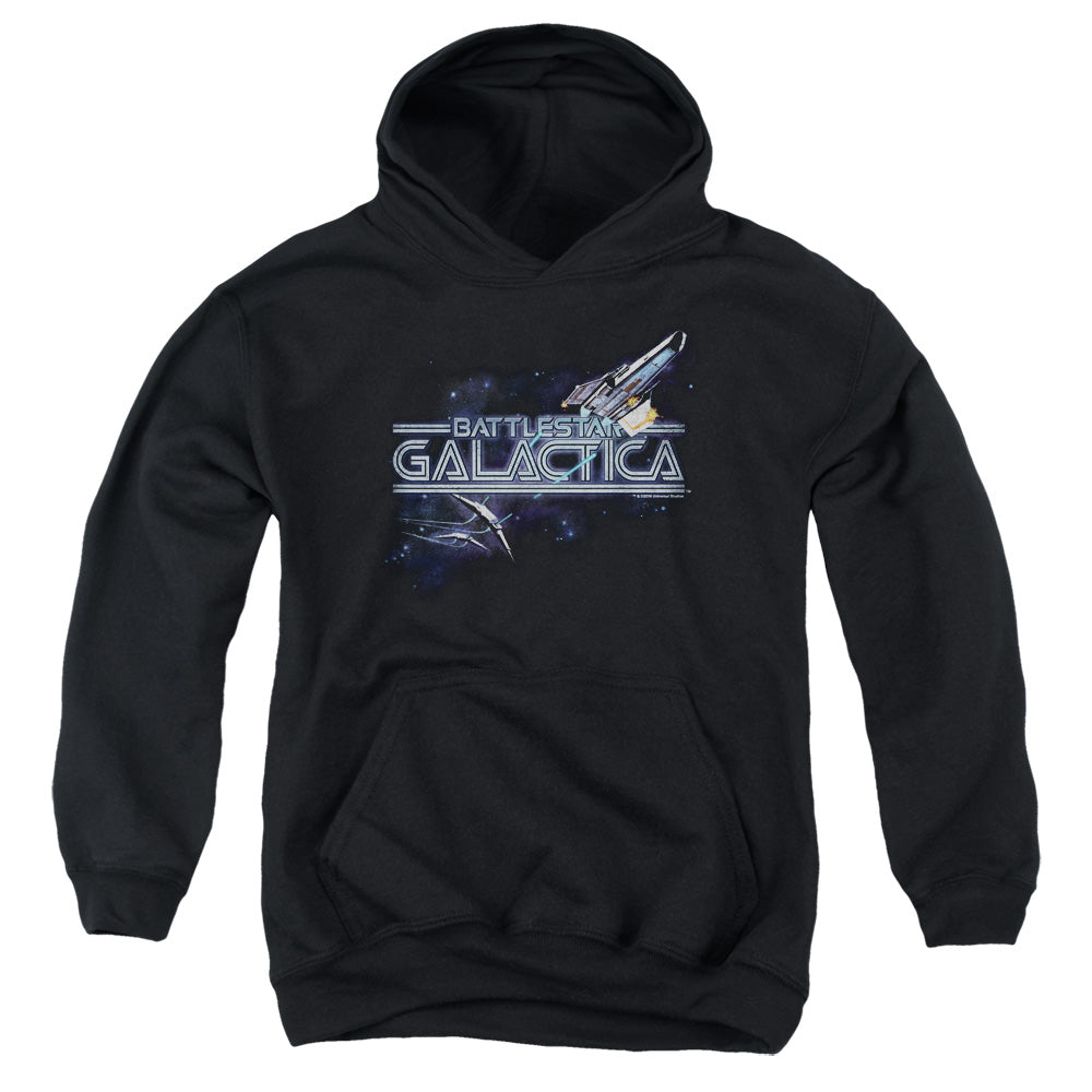 Bsg - Cylon Persuit - Youth Pull-over Hoodie - Black