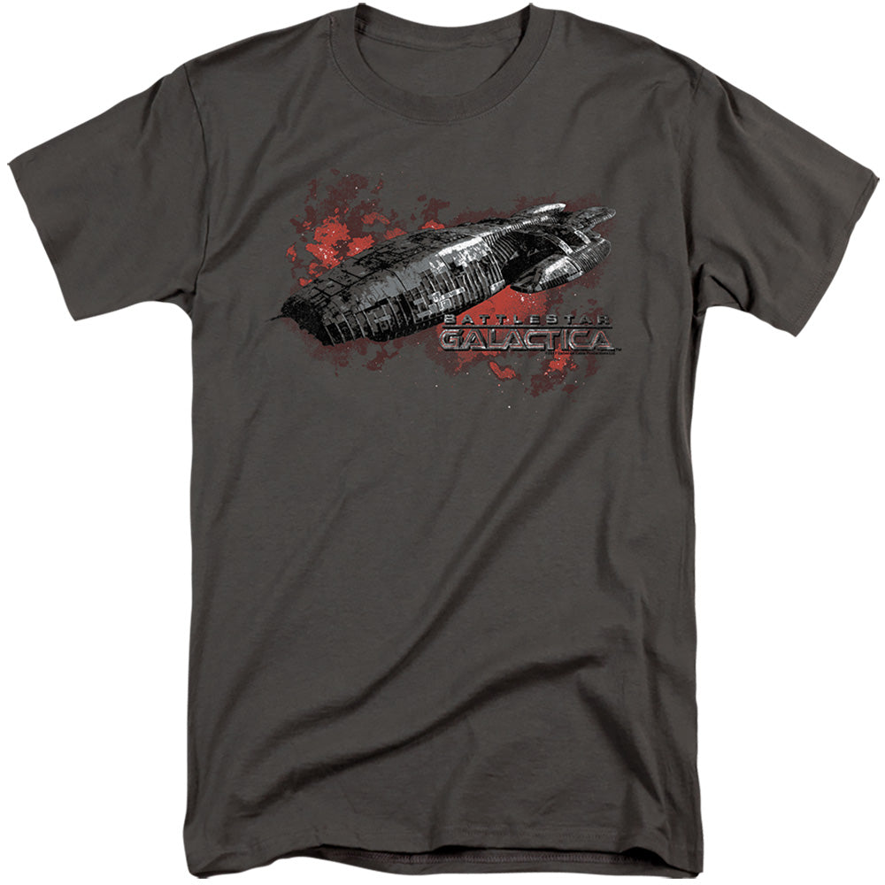 Bsg - Galactica - Short Sleeve Adult Tall 18/1 - Black T-shirt