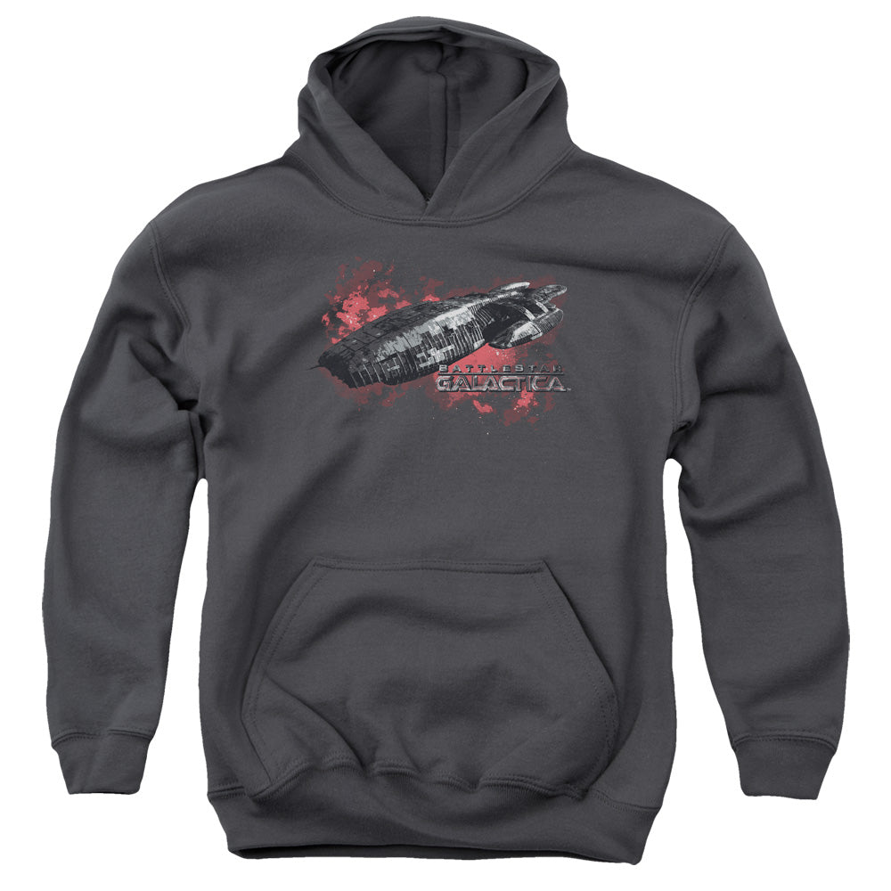 Bsg - Galactica - Youth Pull-over Hoodie - Charcoal
