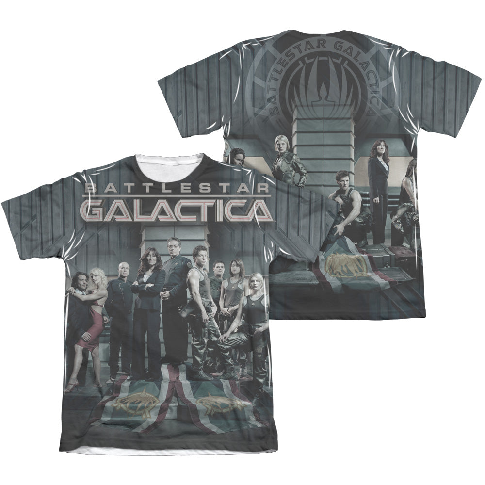 Bsg - Fallen Leader (Front/back Print) - Adult Poly/cotton Short Sleeve Tee - White T-shirt