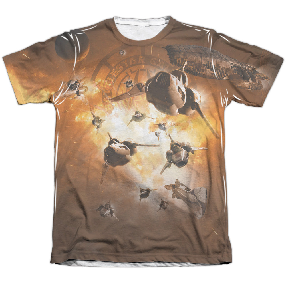 Bsg - Dog Fight - Adult Poly/cotton Short Sleeve Tee - White T-shirt