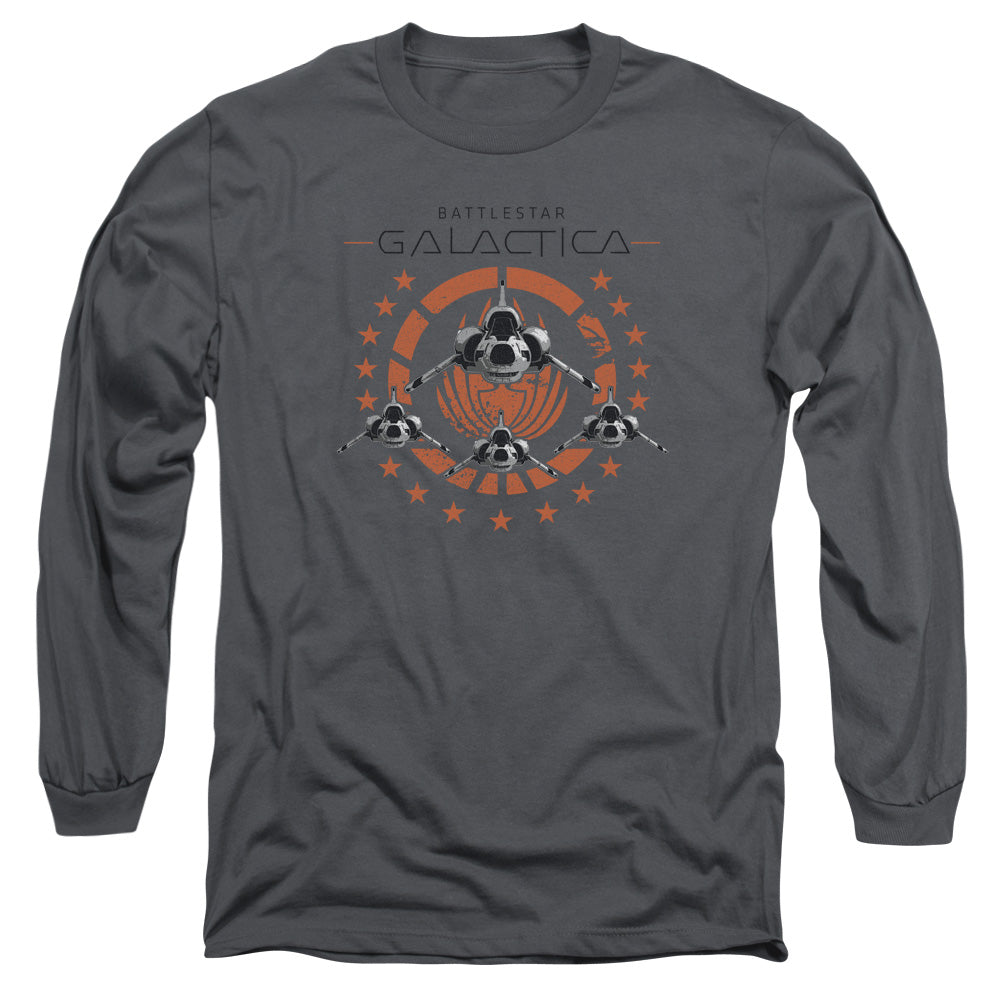 Bsg - Squadron - Long Sleeve Adult 18/1 - Charcoal T-shirt