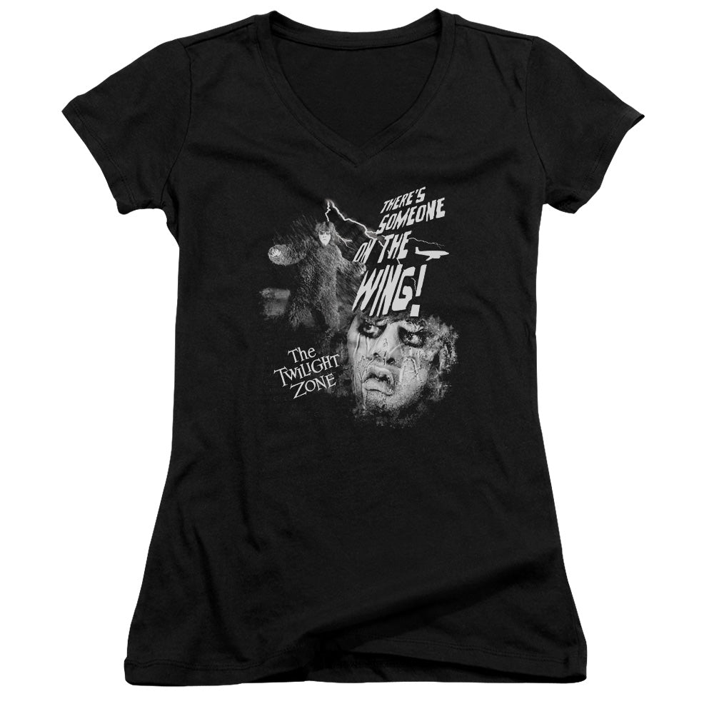 Twilight Zone - Someone On The Wing - Junior V-neck - Black