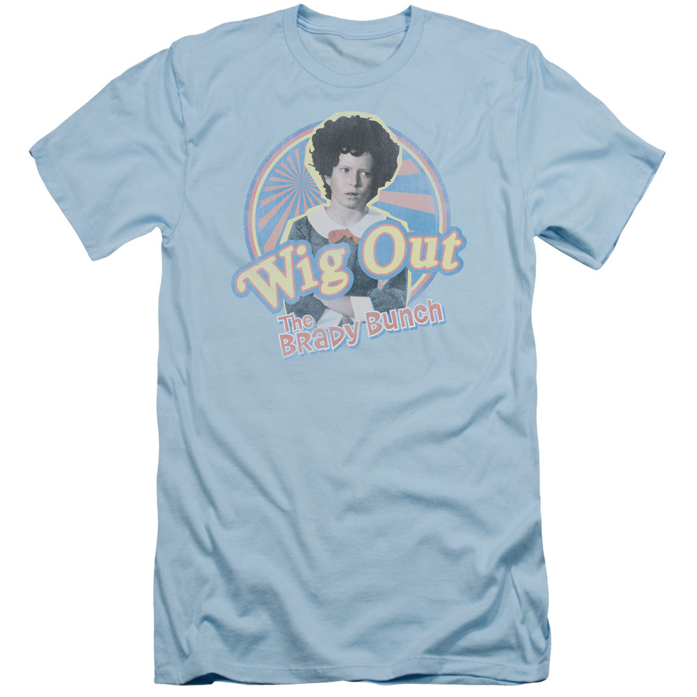 Brady Bunch - Wig Out - Short Sleeve Adult 30/1 - Light Blue T-shirt