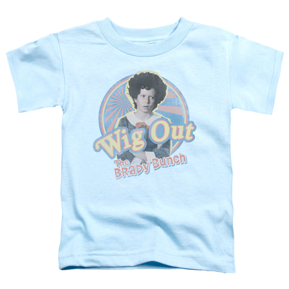 Brady Bunch - Wig Out - Short Sleeve Toddler Tee - Light Blue T-shirt