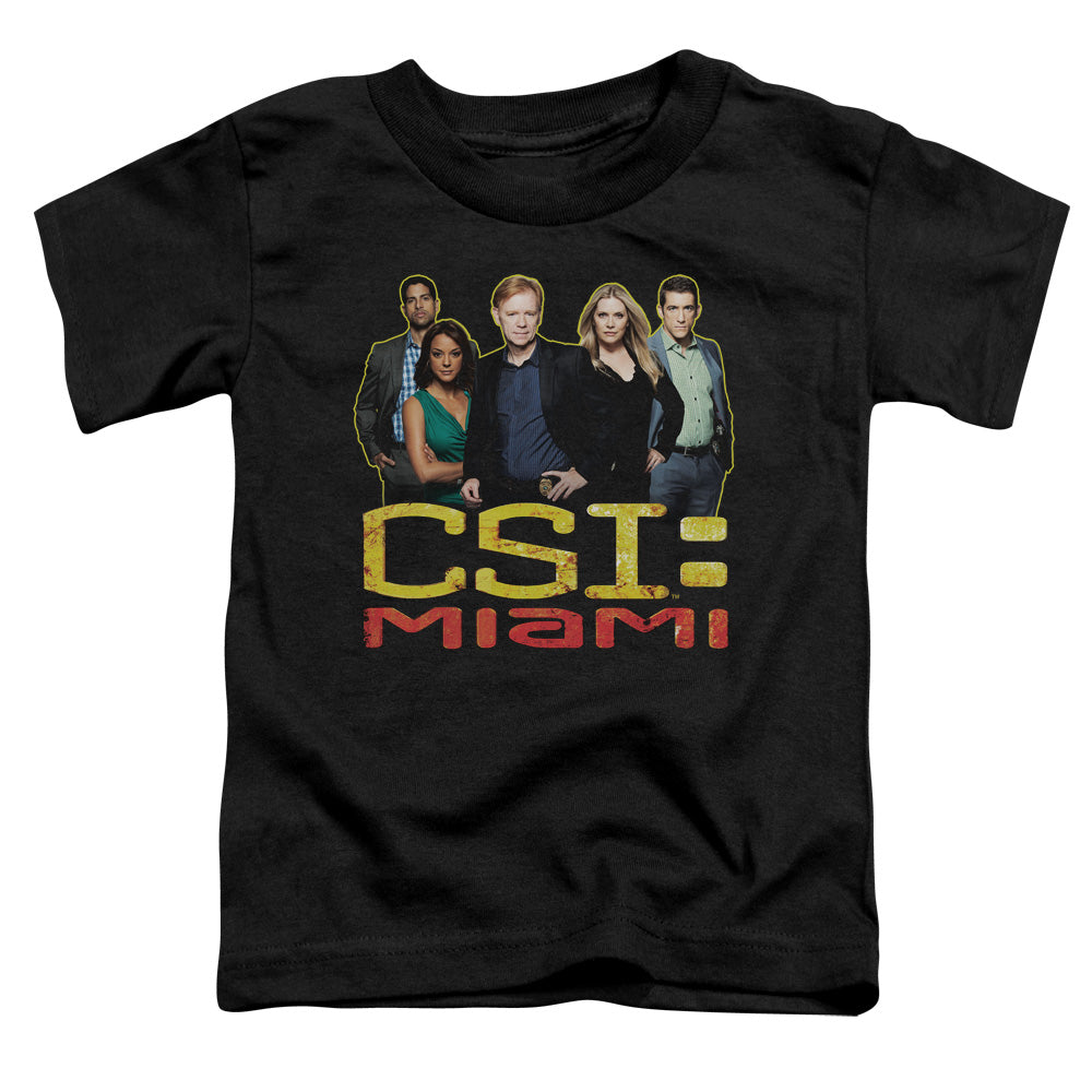 Csi Miami - The Cast In Black - Short Sleeve Toddler Tee - Black T-shirt