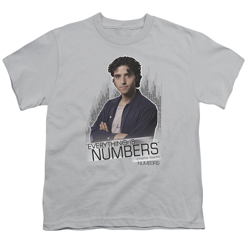 Numbers - Everything Is Numbers - Short Sleeve Youth 18/1 - Silver T-shirt