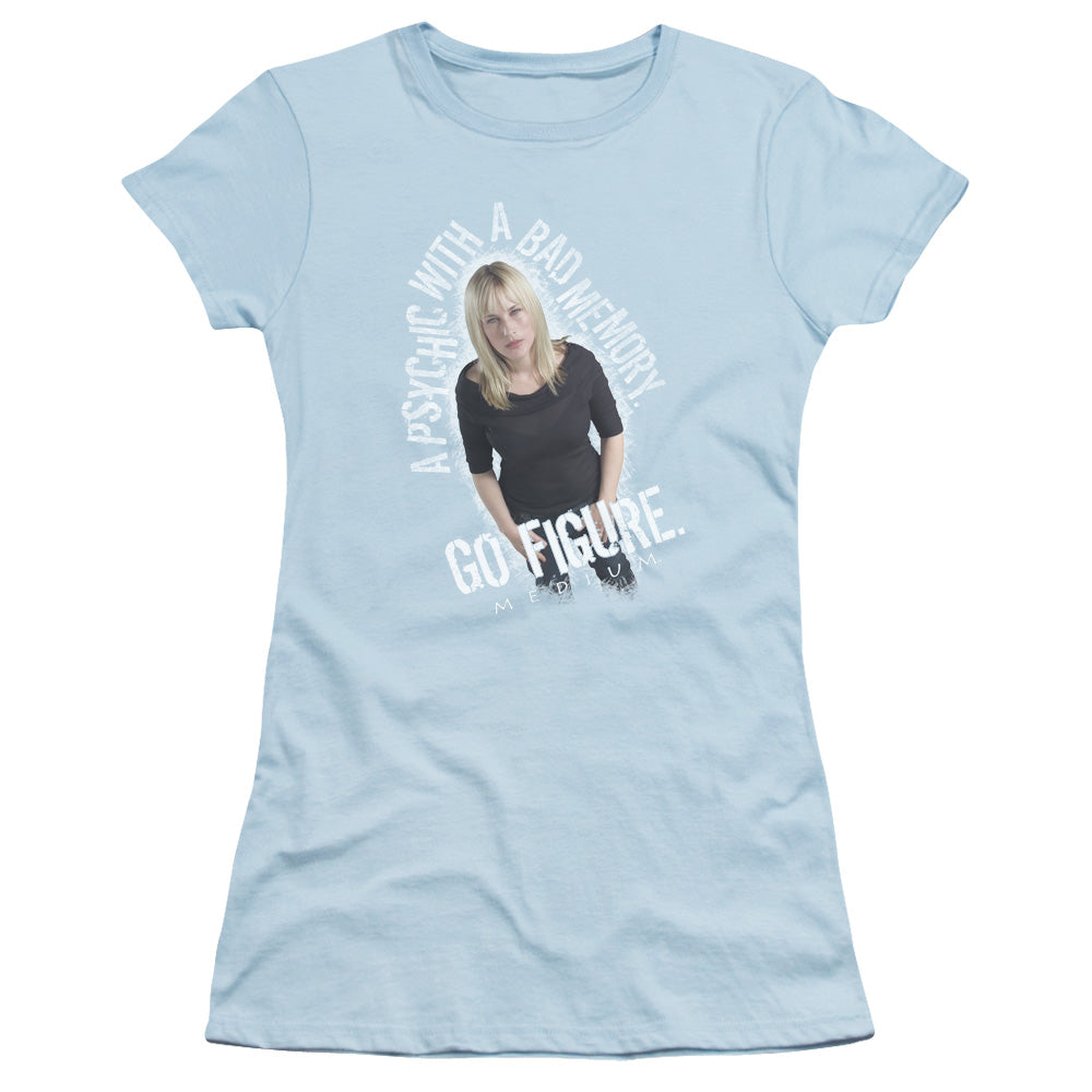 MEDIUM GO FIGURE - S/S JUNIOR SHEER - LIGHT BLUE T-Shirt