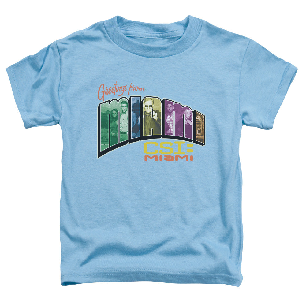 Csi Miami - Greeting From Miami - Short Sleeve Toddler Tee - Carolina Blue T-shirt
