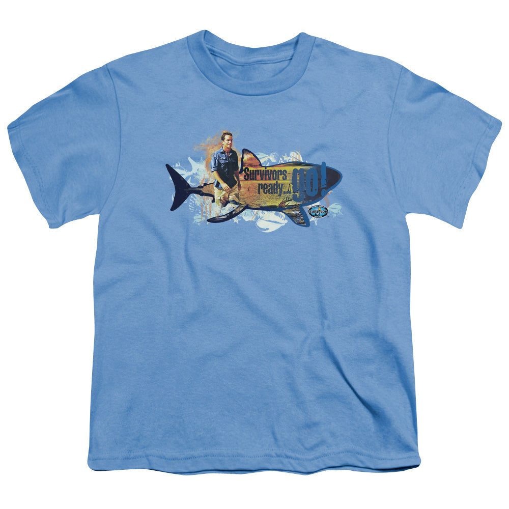 Survivor - Ready Go - Short Sleeve Youth 18/1 - Carolina Blue T-shirt